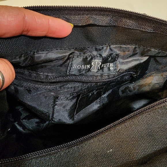 ROBIN RUTH Black Canvas Zip clousere Tote NWT - Picture 12 of 13